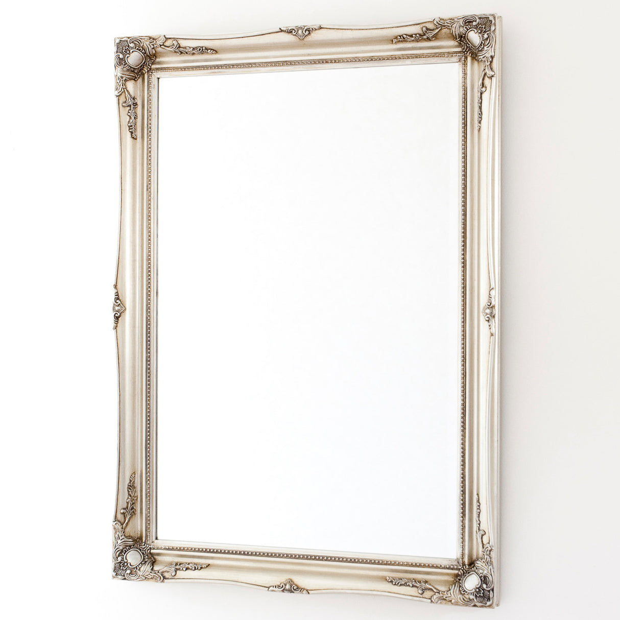 Image of Simple Classic French Silver Mirror