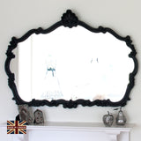 Image of Renaissance Black Overmantle Mirror