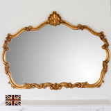 Image of Renaissance Antiqued Gold  carved Overmantle mirror