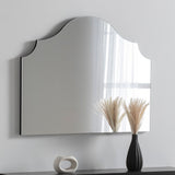 Arch curved mantle mirror