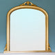 Image of Isabella Gold arched Overmantle Mirror