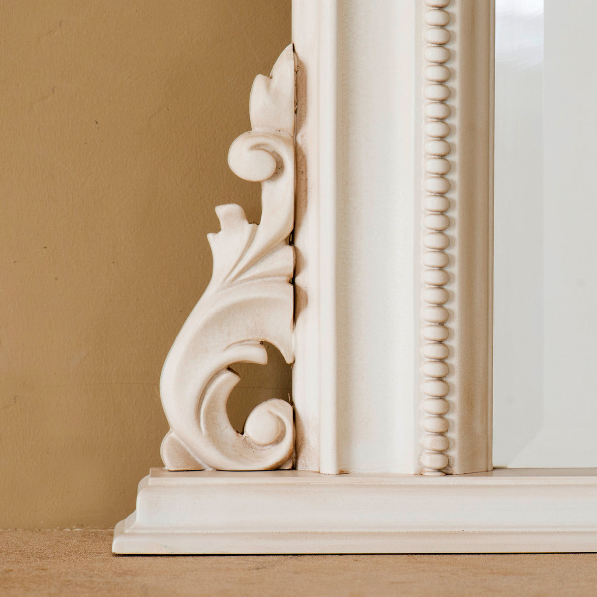 Image of Isabella Ivory arched Overmantle Mirror