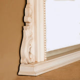 Image of Isabella arched Ivory Overmantle Mirror