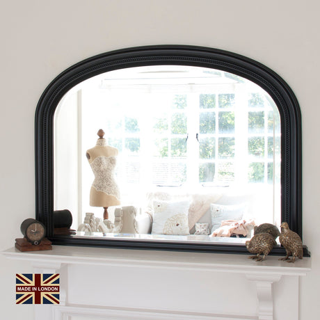 Image of Diana Black Overmantle Mirror