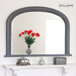 Image of Dark Grey Diana Overmantle Mirror