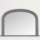 Image of Dark Grey Diana Arched Overmantle Mirror