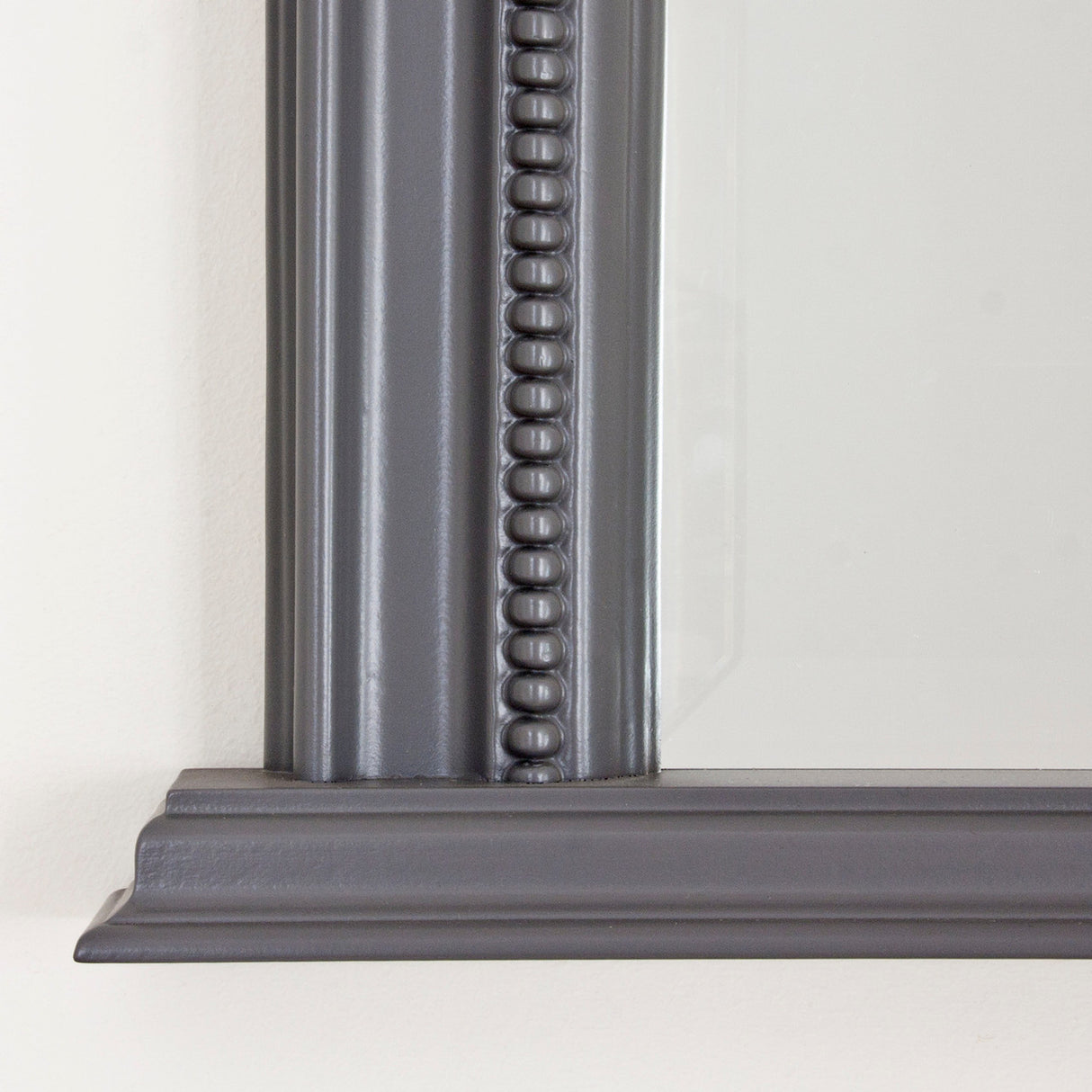 Image of Dark Grey Diana Arched Overmantle Mirror