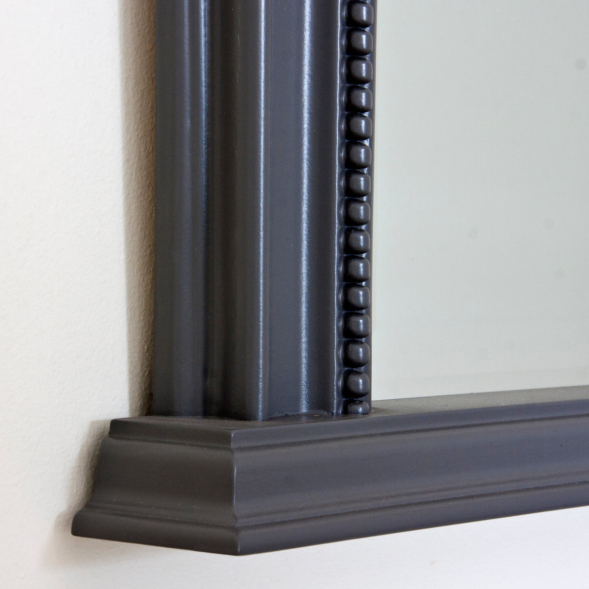 Image of Dark Grey Diana Arched Overmantle Mirror