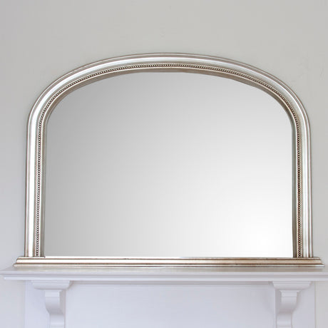 Image of Diana Antiqued Silver Overmantle Mirror