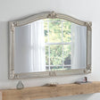 Image of silver arched Mantle mirror