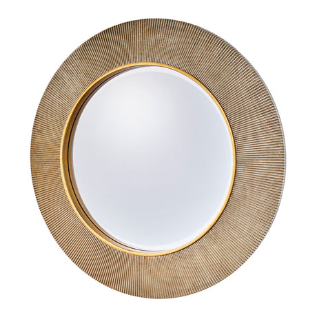 Large round gold mirror