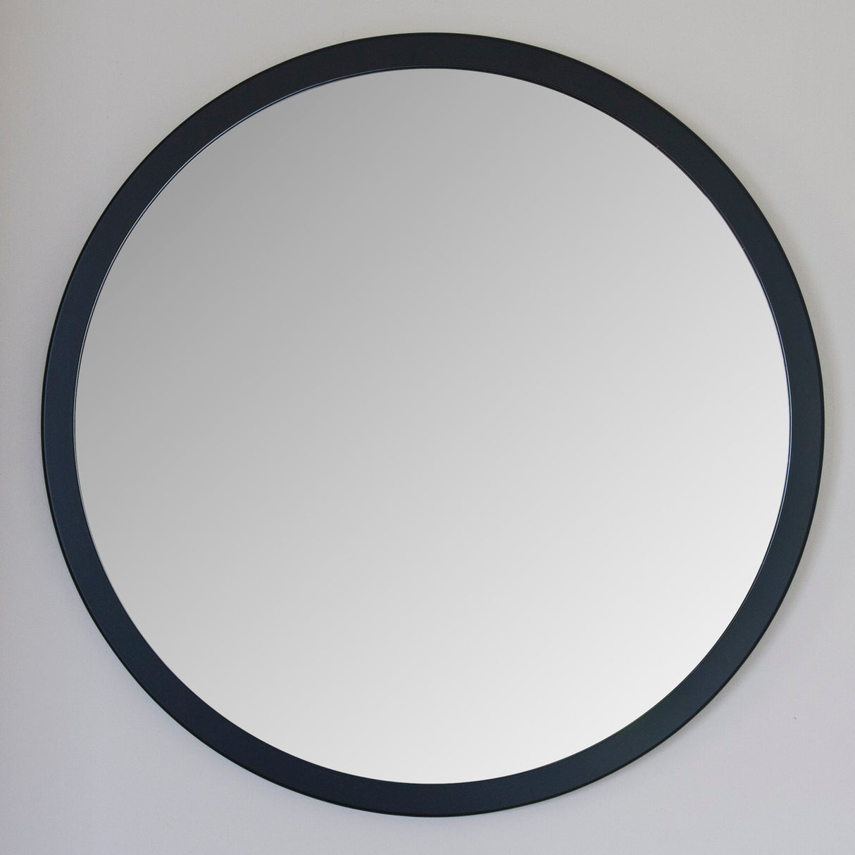 Image of Modern Black Round Mirror