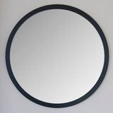 Image of Modern Black Round Mirror