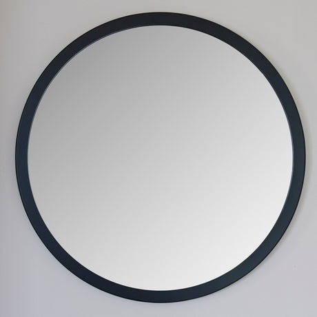 Image of Modern Black Round Mirror