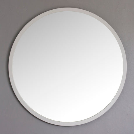 Image of Modern Light Grey Round Mirror