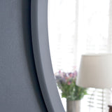 Image of Modern Light Grey Round Mirror