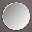 Image of Modern White Round Mirror