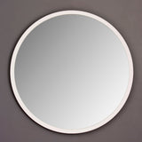 Image of Modern White Round Mirror