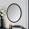 Modern Oval Black Mirror