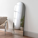 Frameless arched full length mirror