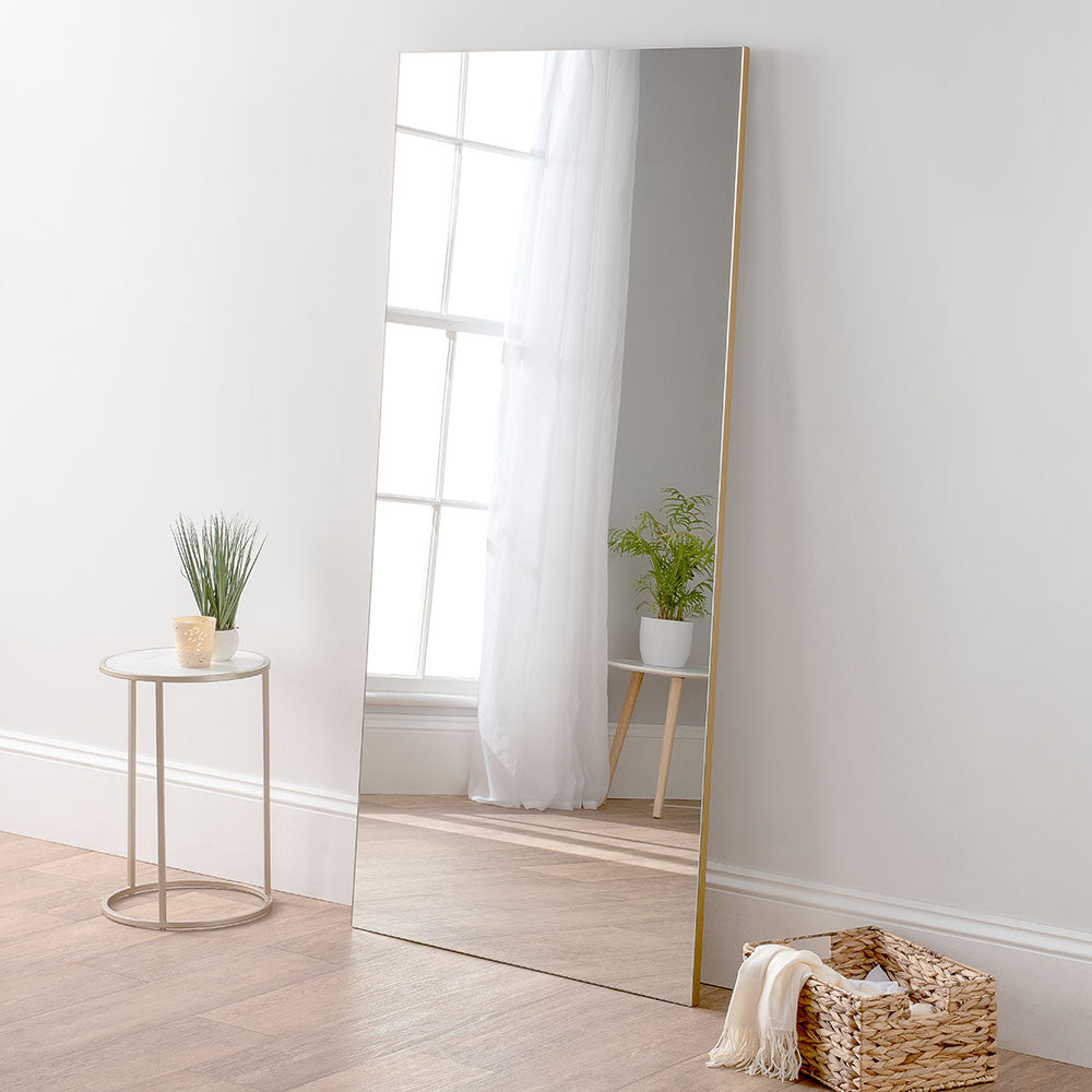 Large Frameless Full Length Mirror