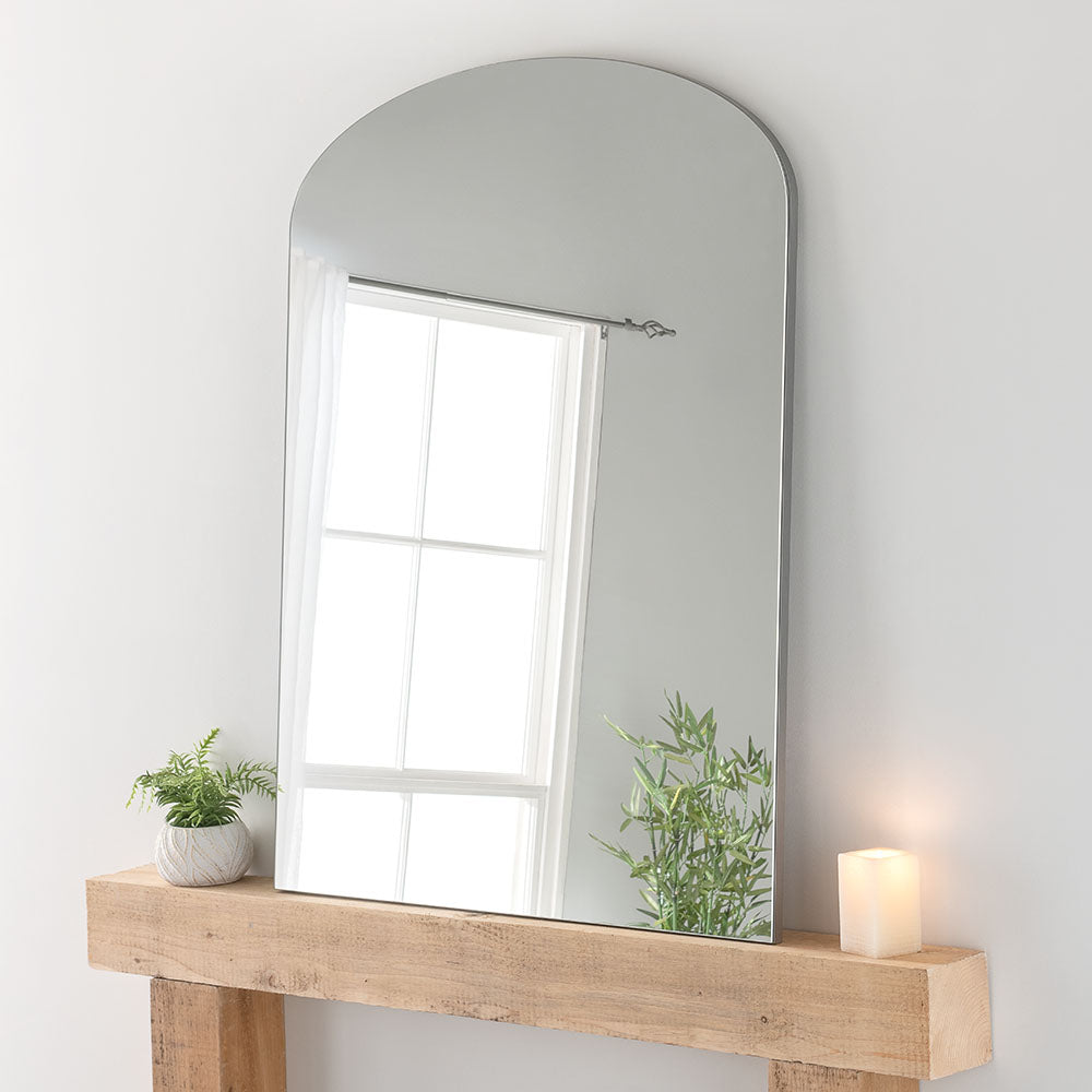 Simple Large Overmantle Mirror Plain