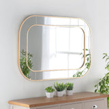 Elegant rec gold 120x80 mirror