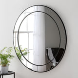 Elegant Round Blk 120 mirror