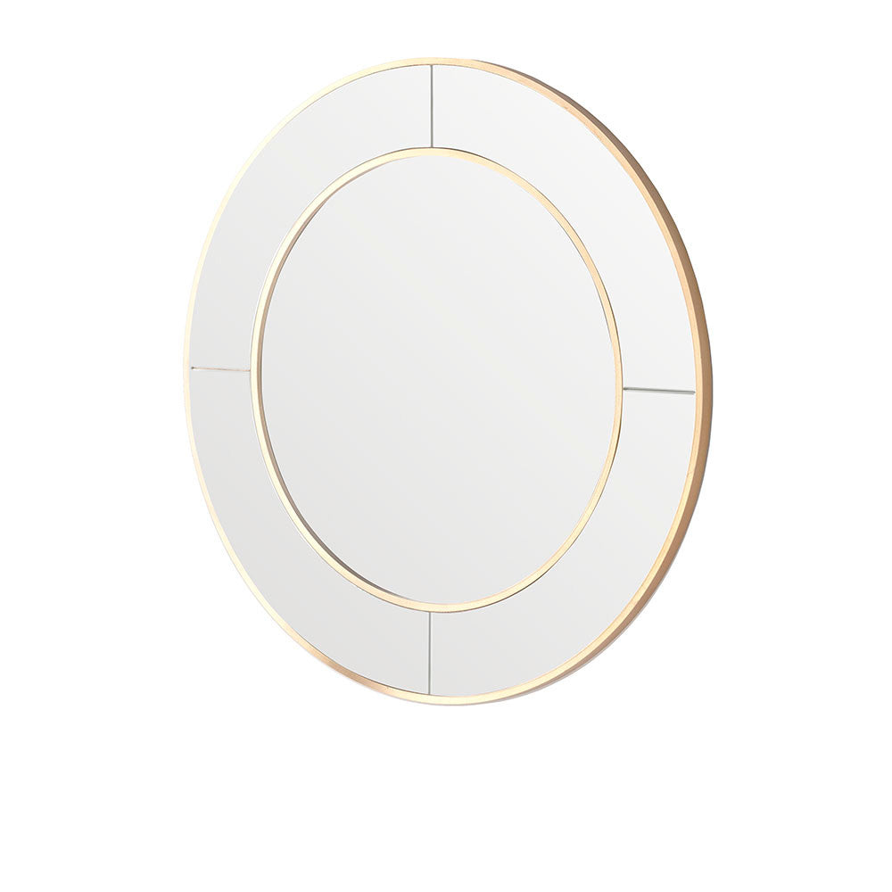 Elegant round gold 80cm mirror