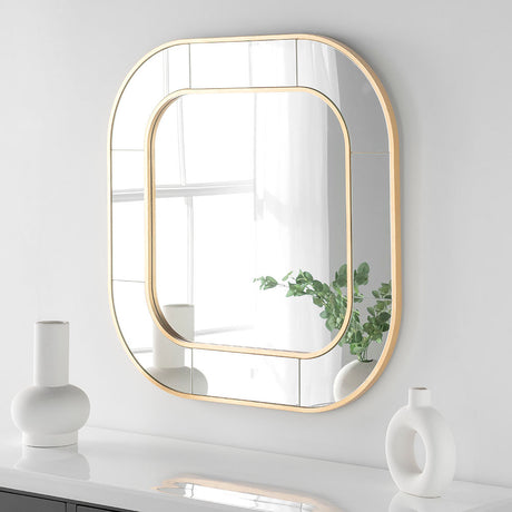 Elegant sq gold 80 mirror