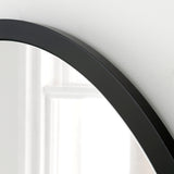 simple black oval mirror