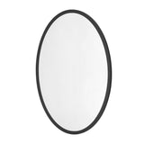 simple black oval mirror