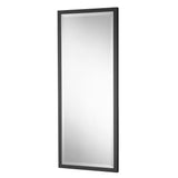 Tall black bevelled mirror