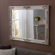 Image of ornamental silver mirror