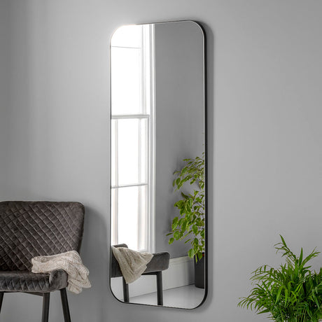 Full Length curved mirror black