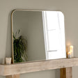 Scandinavian style gold minimal mirror