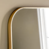 Scandinavian style gold minimal mirror