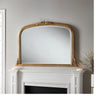 Gold arched classic overmantle mirror