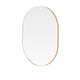 Gold oval mirror