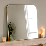 Scandinavian style gold minimal mirror