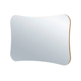 Curved frameless mirror