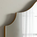 Arch curved mantle mirror