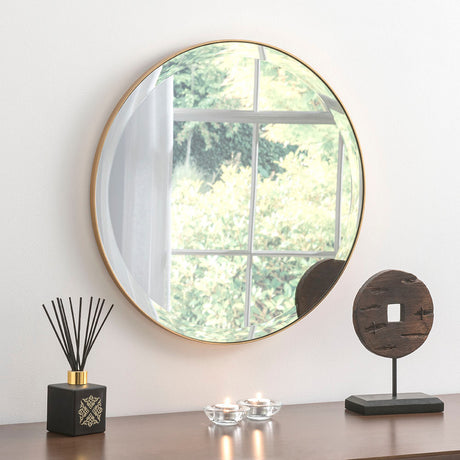 Simple Circle Gold Mirror