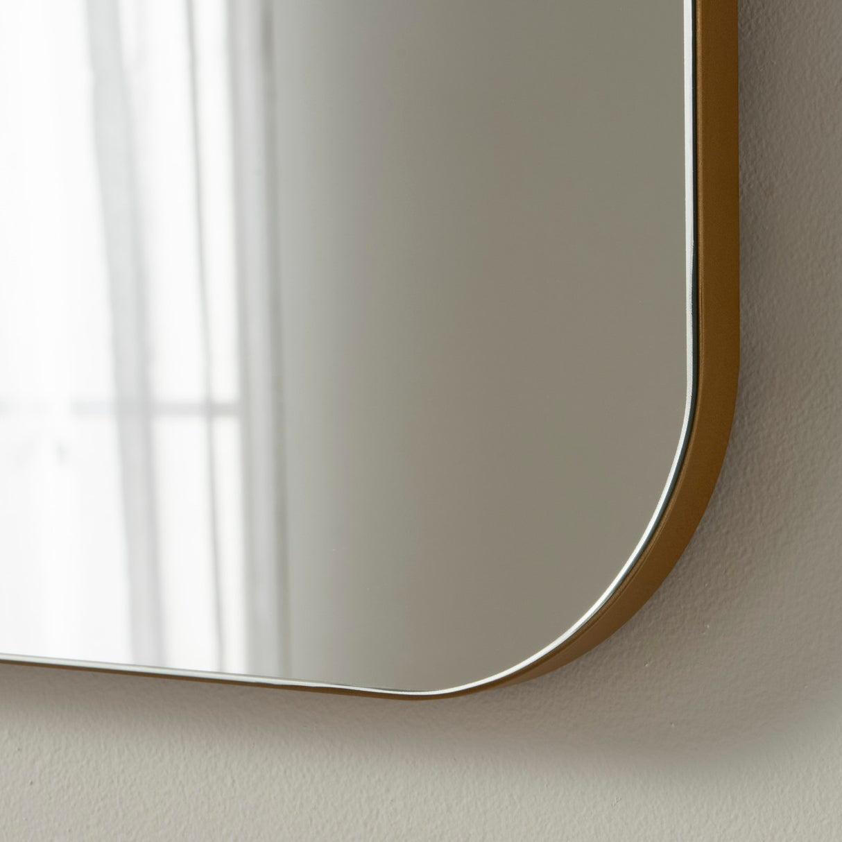 Arch curved wall mirror