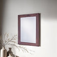 Solid oak dark wood mirror