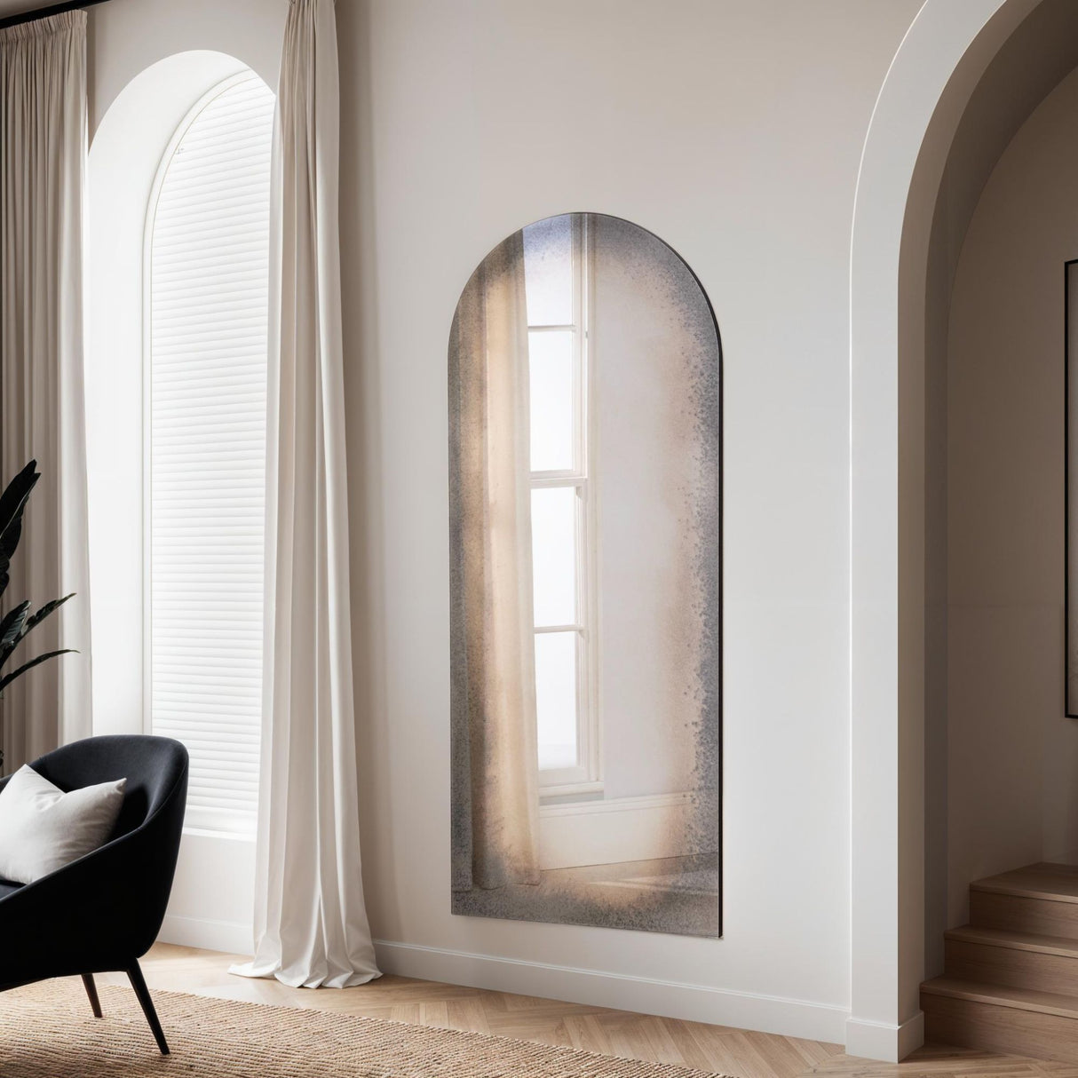 Tribeca Arched Full Length Antiqued Mirror