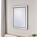 Bevelled Gold Framed Mirror