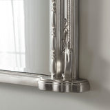 Silver overmantle mirror