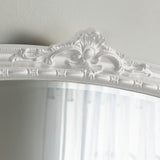 White overmantle mirror