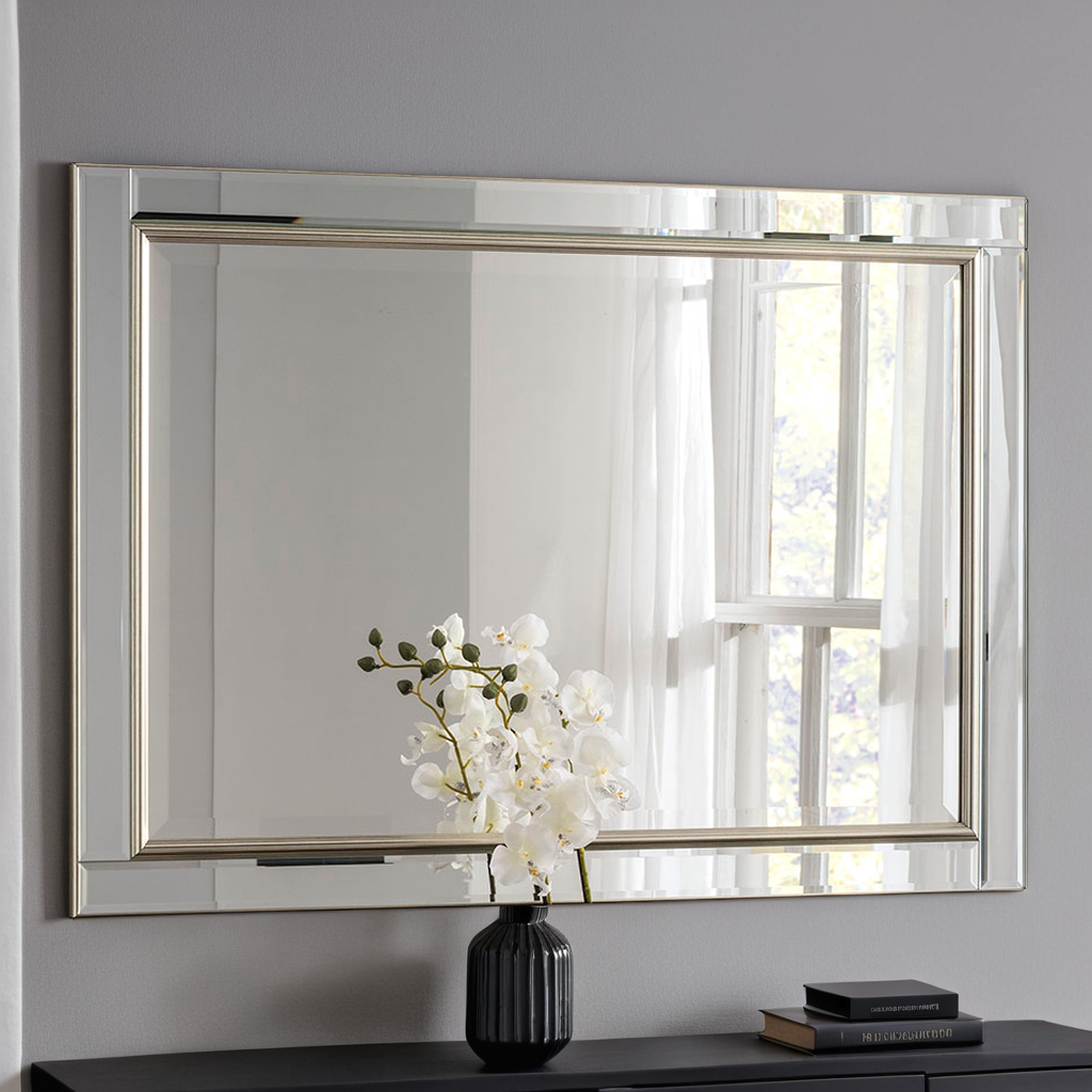 Demelza All-Glass Silver Mirror